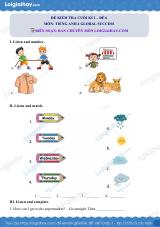 Đề thi học kì 2 Tiếng Anh 4 Global Success - Đề số 6